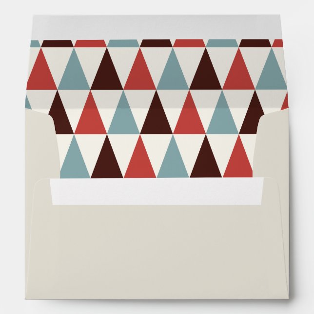 Modern Triangle Pattern Return Address Envelope (Back (Bottom))