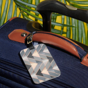 Modern Triangles Luggage Tag