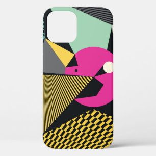 Modern Triangles: Memphis Style Pattern. iPhone 12 Case