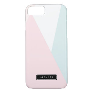 Modern Triangles Pattern   Pastel Personalised iPhone 8/7 Case
