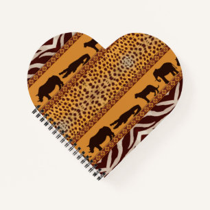 Modern Tribal African Cheetah Pattern Animal Print Notebook