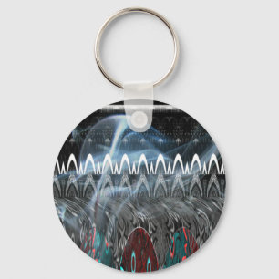 Modern Tribal Edgy design. Key Ring