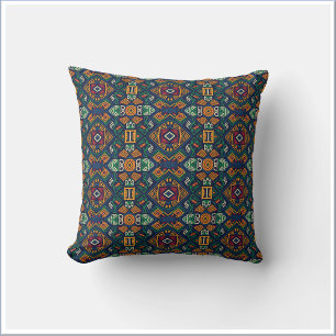 Modern Tribal Ethnic Geometric Pattern Cushion