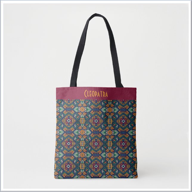 Modern Tribal Ethnic Geometric Pattern Tote Bag (Creator Uploaded)