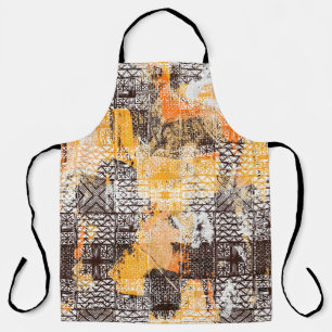 Modern tribal geometric seamless pattern apron
