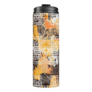 Modern tribal geometric seamless pattern thermal tumbler