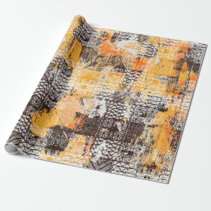 Modern tribal geometric seamless pattern wrapping paper