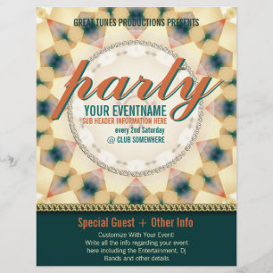 Modern Tribal Sunshine Ready Made Party Flyers