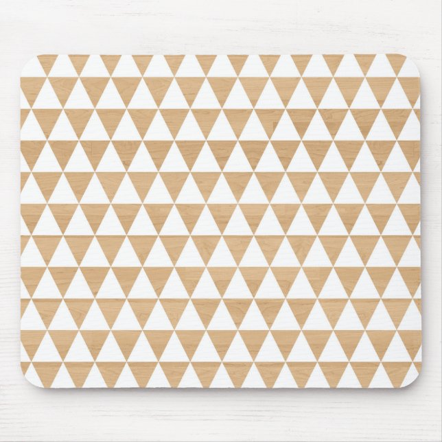 Modern tribal wood geometric chic andes pattern mouse pad (Front)