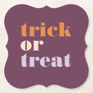 Modern Trick or Treat  Paper Coaster
