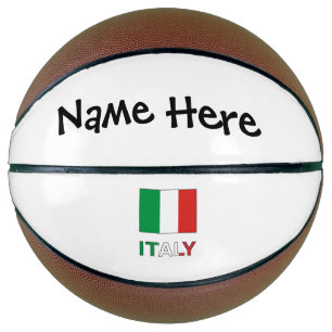 Modern Tricolore Name Here Italian Bandiera  Basketball