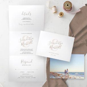 Modern Trifold Wedding Invitation