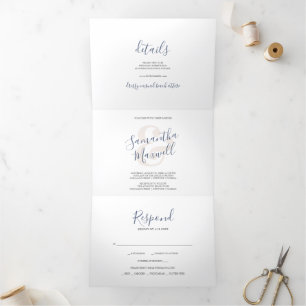 Modern Trifold Wedding Invitation