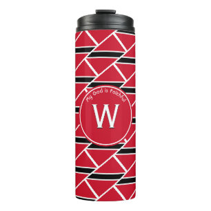 Modern TRINIDAD My God is Faithful MONOGRAM Custom Thermal Tumbler
