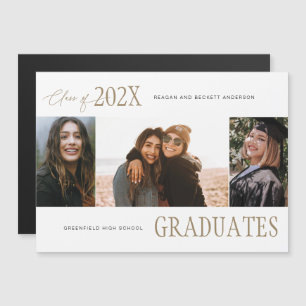 Modern Trio Multi-Photo Graduation Announcement