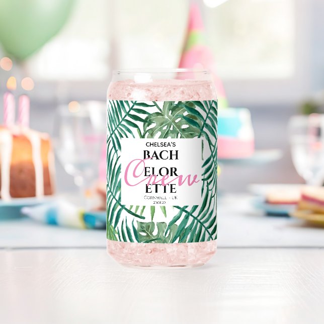  Modern Tropical Bachelorette Weekend Party Can Glass (Insitu (Birthday))