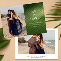 Modern Tropical Banana Leaf 2 Photo Wedding