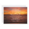 Modern Tropical Beach Sand Sunset Sea Wedding Card