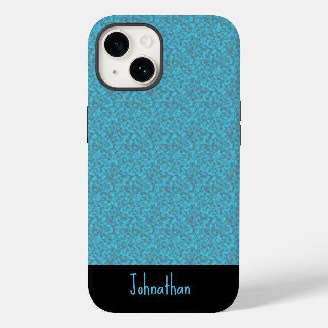 Modern Tropical Blue Splash Grey  Case-Mate iPhone Case (Back)