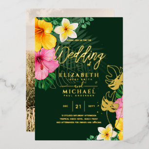 Modern Tropical Disco Gold PHOTO Wedding