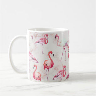 Modern Tropical Flamingo Watercolor Coffee Mug