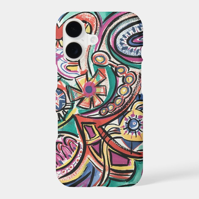 Modern Tropical-Hand Painted Abstract Art (Back)