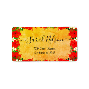 Modern Tropical, Hibiscus Label