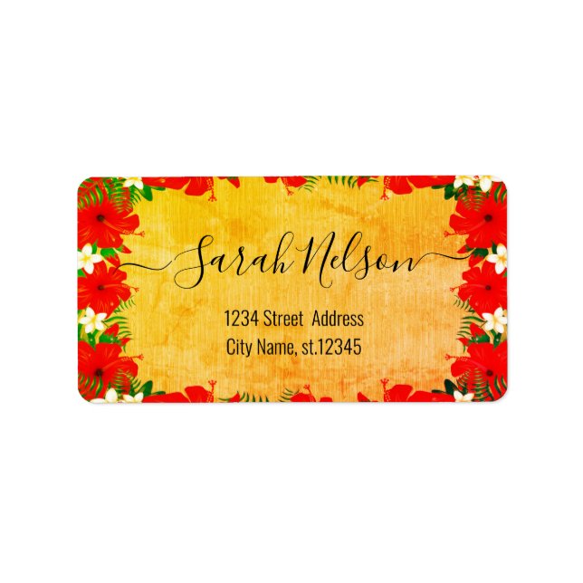 Modern Tropical, Hibiscus Label (Front)