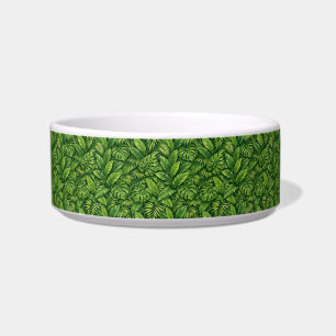 Modern Tropical Leaves Seamless Pattern Bowl