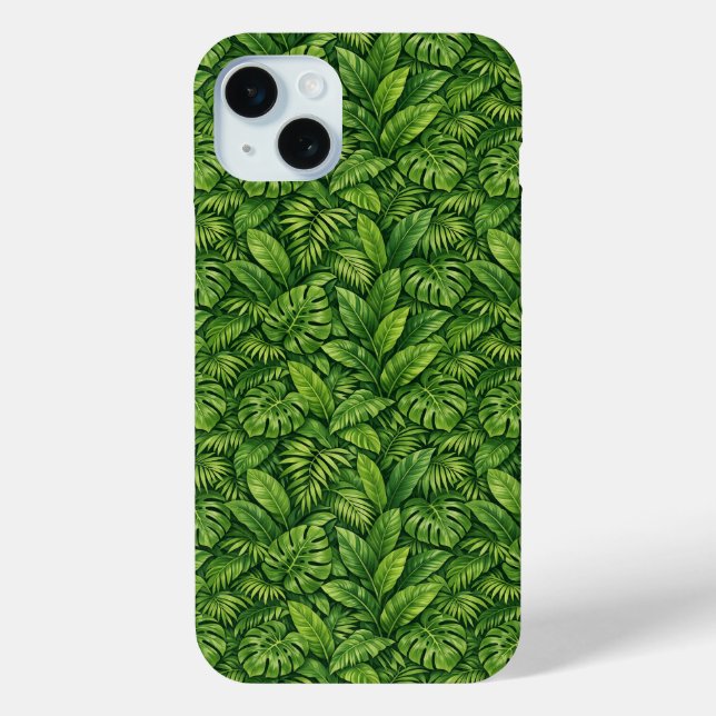 Modern Tropical Leaves Seamless Pattern Case-Mate iPhone Case (Back)