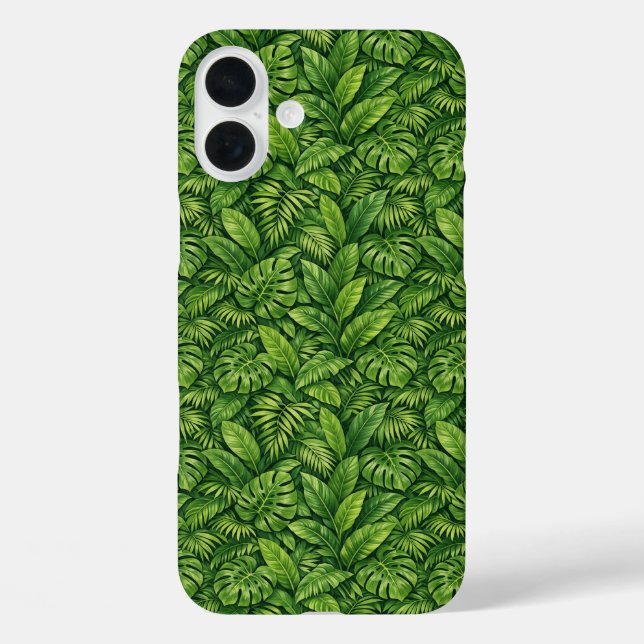 Modern Tropical Leaves Seamless Pattern Case-Mate iPhone Case (Back)