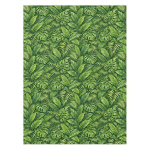 Modern Tropical Leaves Seamless Pattern Tablecloth