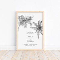 Modern Tropical Minimalist Wedding Welcome