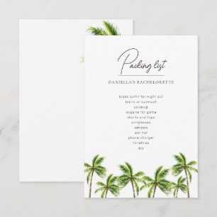 Modern Tropical Palm Bachelorette Weekend Packing
