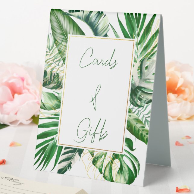 Modern Tropical Palm Leaf Frame Cards & Gifts  (In SItu (Wedding))