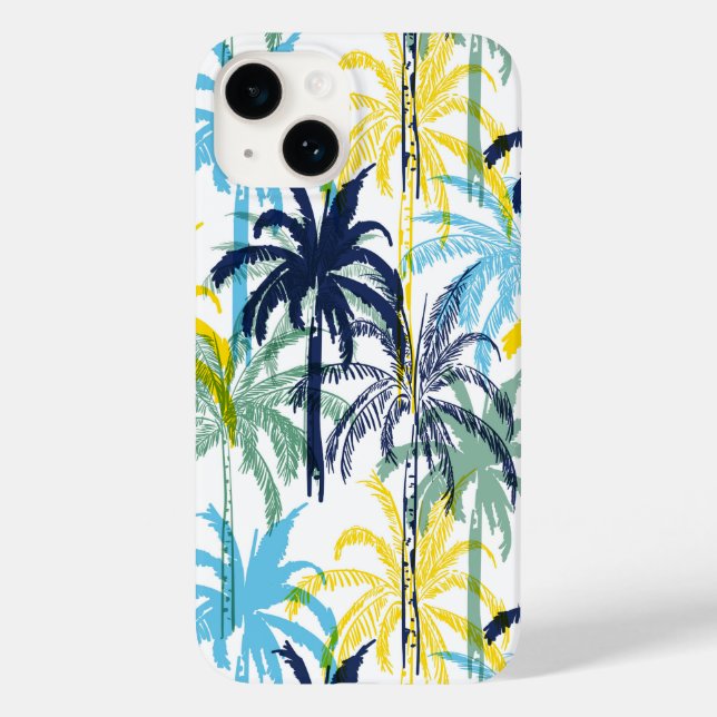 Modern Tropical Palm Tree Pattern Case-Mate iPhone Case (Back)