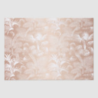 Modern Tropical Palm Trees Rose Gold White