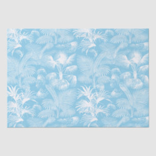 Modern Tropical Palm Trees Sky Blue White Tissue Paper