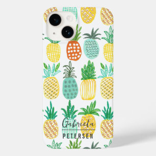 Modern Tropical Pineapple Fruit   yellow green Case-Mate iPhone 14 Case