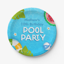 Modern Tropical Summer Pool Party