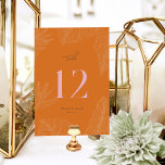 Modern Tropical Table Number Card<br><div class="desc">This Table Number Card from the Leilani Collection features bright,  bold colours and modern typography,  sure to make a lasting impression on your guests! Personalise it with your details easily and quickly. Simply press the 'customise it' button to further re-arrange and format the style and placement of the text.</div>