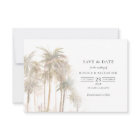 Modern Tropical Trees Typography Save The Date