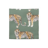 Modern Tropical Watercolor Tigers Wild Pattern Napkin (Quarter Fold)