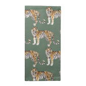 Modern Tropical Watercolor Tigers Wild Pattern Napkin (Half Fold)