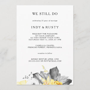 Modern Tropical We Still Do Vow Renewal Invitation