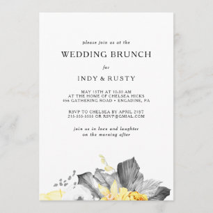 Modern Tropical Wedding Brunch Invitation