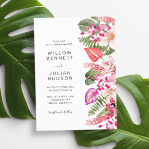 Modern Tropical Wedding Invitation