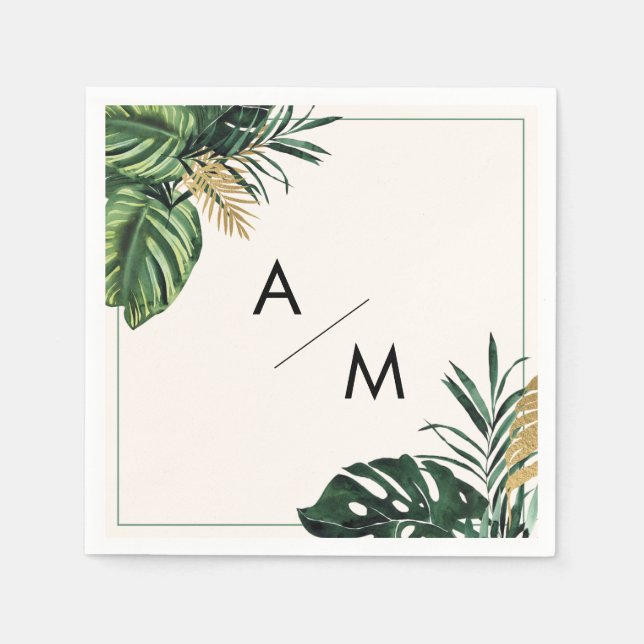 Modern Tropical Wedding   Napkin (Front)