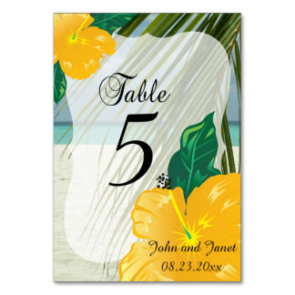 Modern Tropical Wedding  | Personalise Table Number