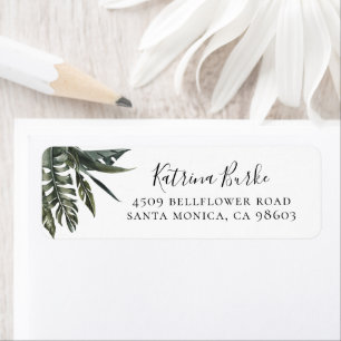 Modern Tropics Greenery Return Address Return Address Label